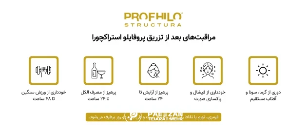 تکنیک تزریق پروفایلو استراکچورا | استراکچرا 3 مراقبت های بعد تزریق پروفایلو استراکچورا