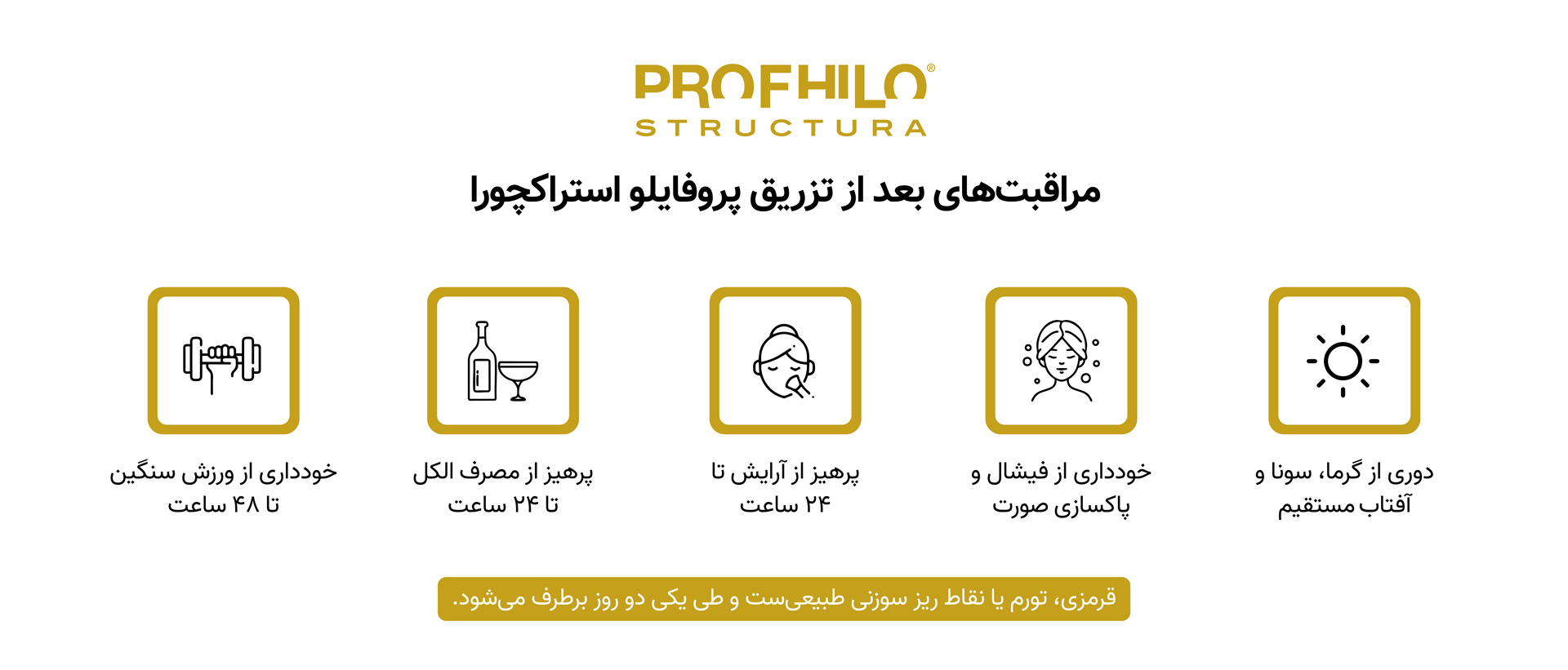 مراقبت های بعد از تزریق پروفایلو استراکچورا 3 مراقبت های بعد از تزریق پروفایلو استراکچورا