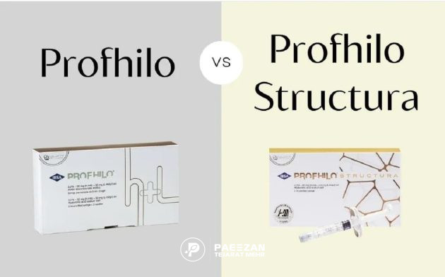 عکس پروفایلو صورت و گردن در سمت چپ و پروفایلو استراکچورا در سمت راست