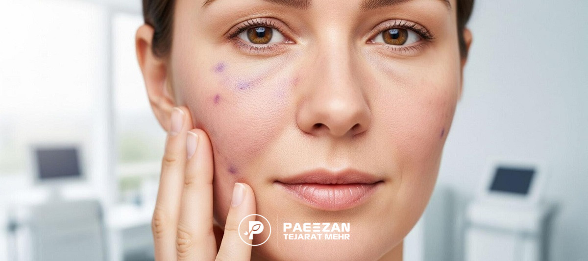 دختری که بعد از تزریق جوانساز دچار کبودی روی صورتش شده است