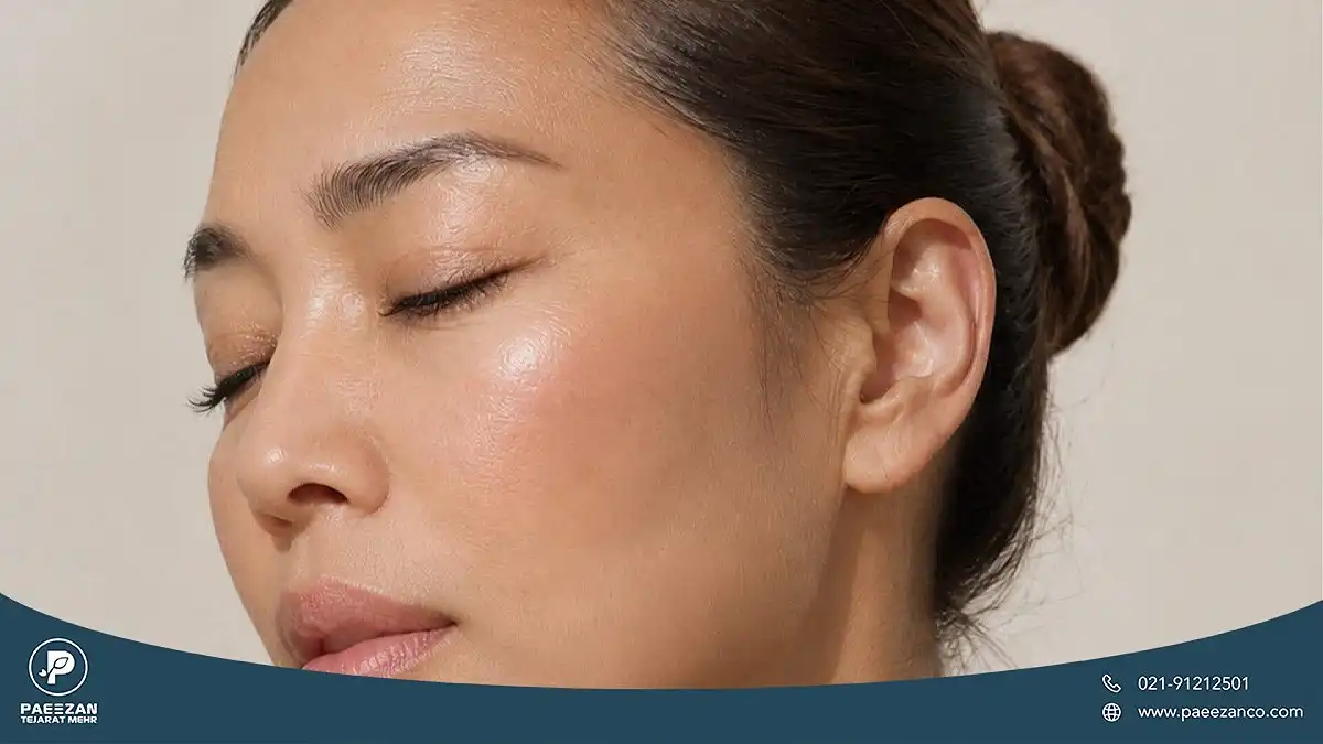 جدیدترین روش های جوانسازی پوست سال 2026 1 دختری که چشم های خود را بسته و پوست شاداب و براقی دارد