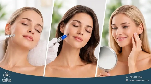 عکس سه دختر در کنار هم که از روش های مراقبت و جوانسازی پوست استفاده می کنند